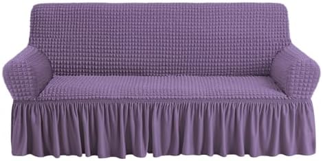 NICEEC Sofa Covers Purple Couch Cover Stretch Sofa Slipcovers with Skirt