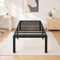 Bonnlo 12 Inch Metal Platform Twin Bed Frame, Mattress Foundation Replacement,Heavy Duty Steel Slat Support,No Box Spring Needed,Black