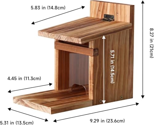 Squirrel Feeders for Outside, Squirrel House for Outdoor - Squirrel Food for Backyard, Chipmunk Feeder, Squirrels Hold Corn & Corn Cob & Peanuts (Brown)