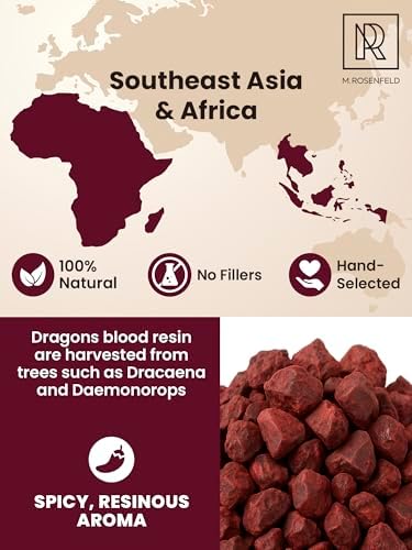 Dragon's Blood Premium Resin Incense - 100% Natural Aromatic Tree Gum Sap, Protects & Purifies Energy - 40g