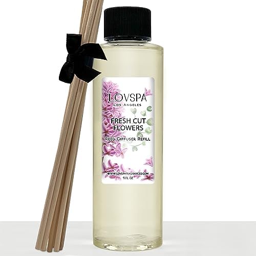 Fresh Cut Flowers Diffuser Oil - Luxury Essential Oils for Diffuser Refill & Air Freshener Room Spray - Long-Lasting & Natural Home Fragrance, Scented Oil for Diffusers, USA Made, 4oz