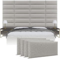 Vänt Wall Mounted Headboard Panels, King/Twin, Faux Merino Wool Grey