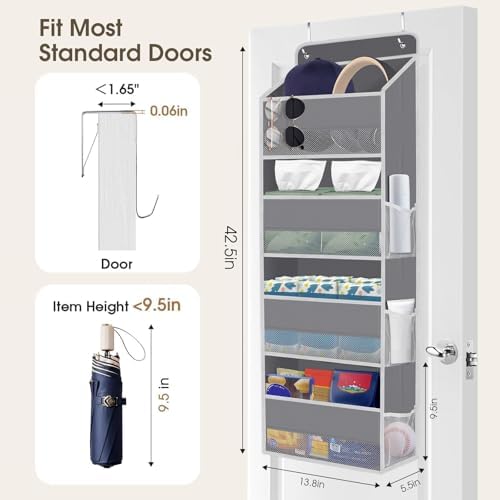 2 Pcs Over The Door Organizer Large Capacity Hanging Storage Room Organizer