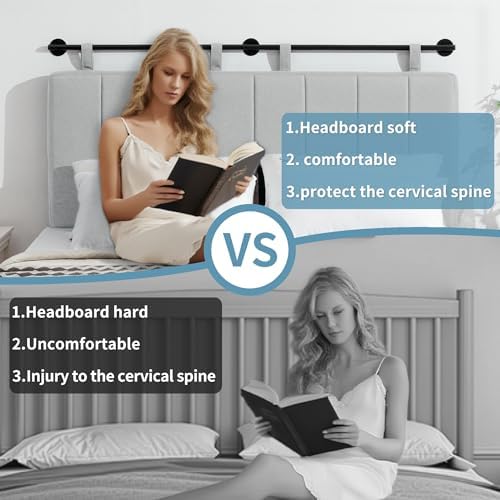 UEV Queen Headboard Only, Wall Mounted Hanging Upholstered Bed Head Board
