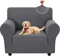 XINEAGE Stretch Armchair Slipcover, Non-Slip Pet Couch Cover,Light Gray