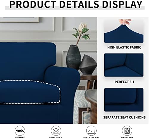 Easy-Going 2 Pieces Stretch Sofa Slipcover for Armchair Washable