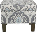 Spatial Order 22" Dinah Collection Storage Ottoman - Blue Slate