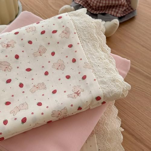 Cotton Bunny Duvet Cover King Size 3 Pcs,Ruffled Bedding 104"×90"