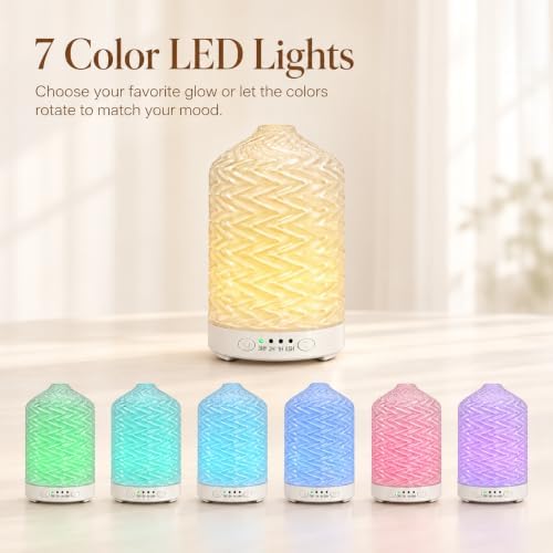 Essential Oil Diffuser for Home, 120ml Glass Aromatherapy Diffuser