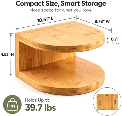 Bamboo Floating Wall Mounted Nightstand Wall Storage Shelf (1, Nature)