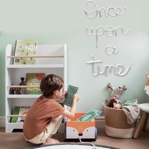 Once Upon A Time Sign Nursery Wall Decor Reading Knitted Wire Word Sign