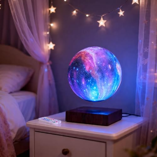Levitating Moon Lamp Floating and Spinning in Air Freely with Gradually Changing LED Lights,Decorative Light for Kids Lover Friends
