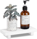 Bathroom Sink Tray Wood Riser Display Kitchen Decor Soap Holder, White