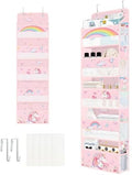 Clastyle Over the Door Organizer Diaper Toy Nursery Hanging Shelf, Unicorn