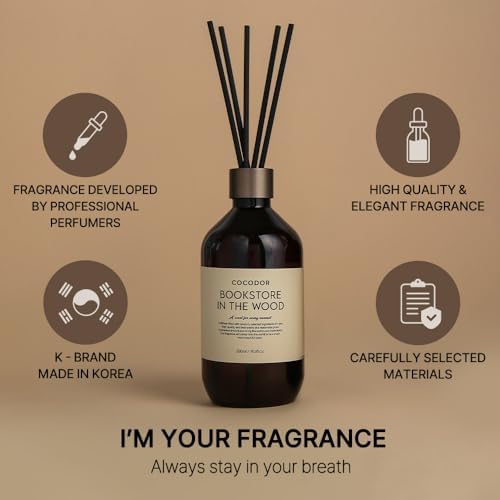 COCODOR Premium Reed Diffuser/Woody Hotel /16.9oz /2 Pack/Large Capacity Fragrance Scent Oil Stick Diffuser Set for Bedroom Bathroom Home Décor