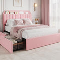 GarveeHome Full Bed Frame, Platform Bed with Storage Headboard & Drawers