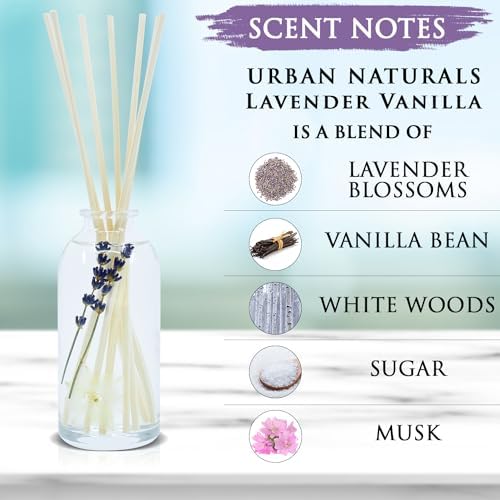 Urban Naturals Reed Diffuser Set, Lavender Vanilla - Bathroom Shelf Décor