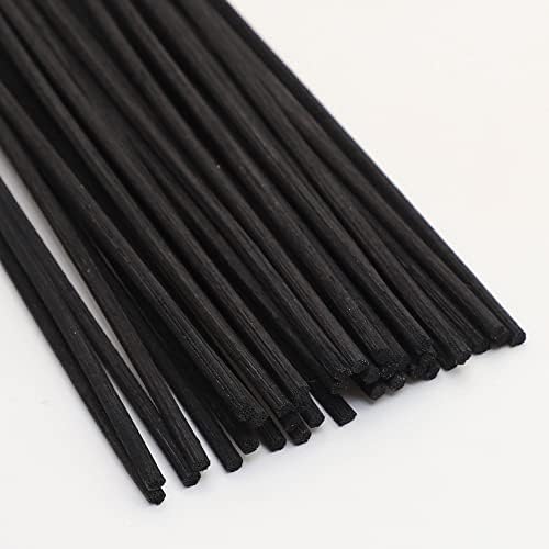VFULIE 100PCS Reed Diffuser Sticks, Refill Replacement for Aroma Fragranc (100, Black)