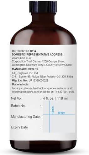 Majestic Pure Essential Oil with Glass Dropper - 100% Pure and Natural - Essential Oils for Diffuser, Aromatherapy, Soap and Candle Making, Oregano Essential Oil, Oregano Oil, 4 Fl Oz