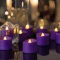 Homemory 50-Pack Purple Flameless Battery Tea Light Candles, 200+ Hours