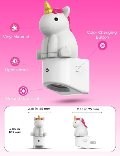 L LOHAS LED Plug-in Night Light, Kids, Cute Color Changing LED Night Light