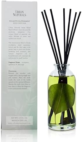 Urban Naturals Reed Diffuser Set, Eucalyptus Spearmint - Stress Relief