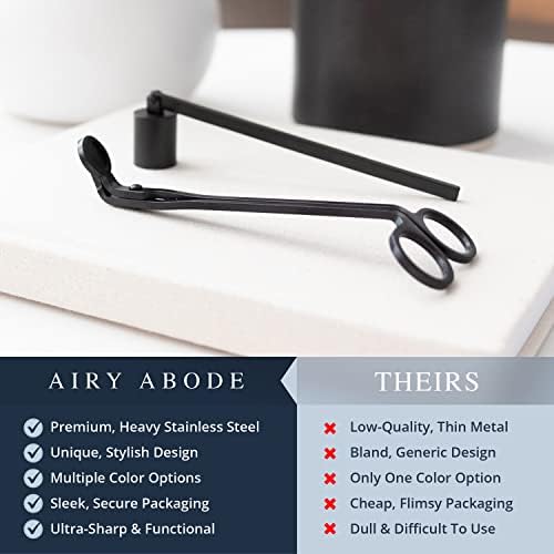 Airy Abode Candle Wick Trimmer and Candle Snuffer Accessory Set – Pick Your Color