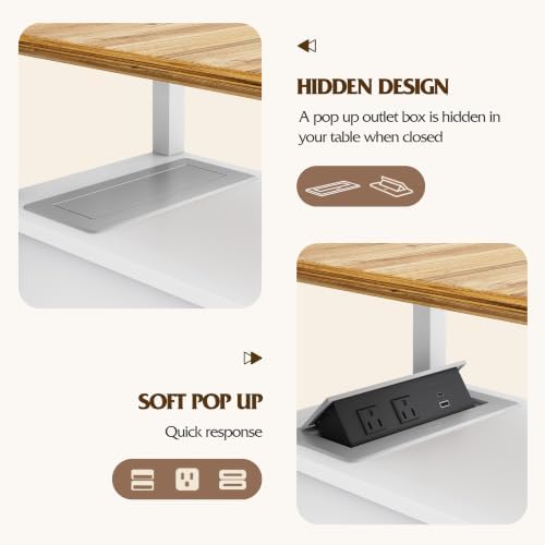 WLIVE Wood End Tables with Charging Station