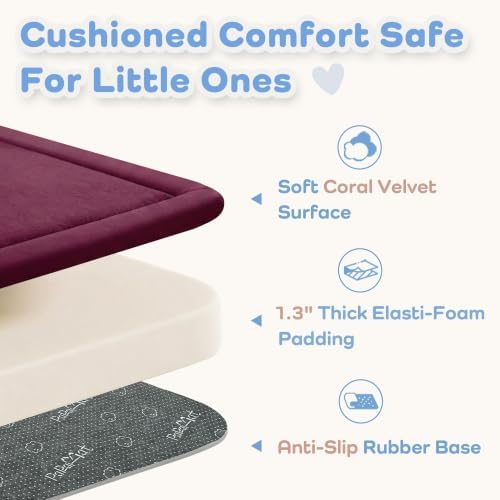 1.3" Thick Baby Play Mat for Floor,39x59 Memory Foam Tummy Time Mat
