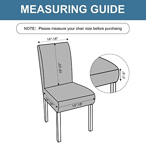 Genina Waterproof Dining Chair Covers Set of 4 Parsons Chair Slipcovers