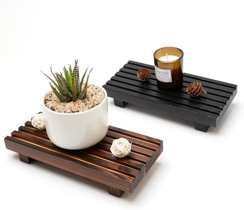 Kitchen Sink Tray for Bathroom Counter Decorative Wooden Riser Soap Holder