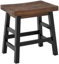 Alaterre Furniture Pomona Solid Wood Bar Stool, Rustic Brown/Black, 20”