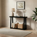 Plank+Beam Classic Console Table with Shelf - 36 inches, Black