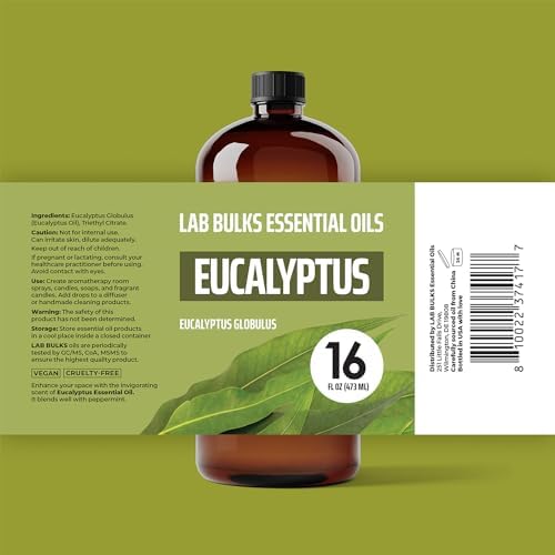 Lab Bulks Essential Oil Eucalyptus 16 oz Bottle