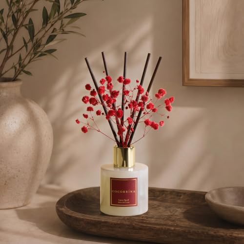 COCORRÍNA Reed Diffuser - Love Spell 3.38 fl oz Reed Diffuser for Bedroom Bathroom Home Décor