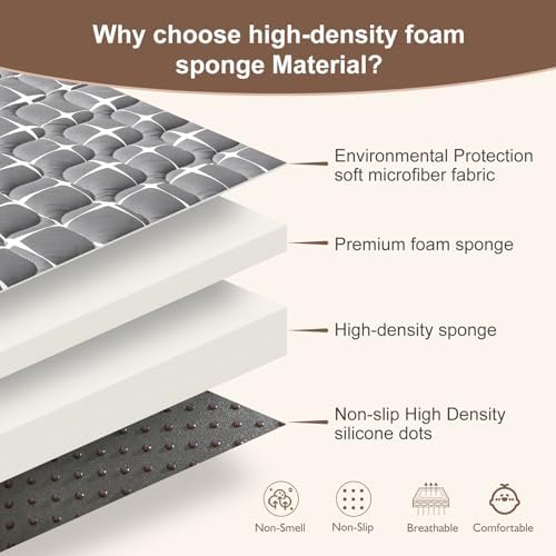 Baby Play Mat - 72" X 48",Premium Thicker Foam Machine Washable, Extra Large Anti-Slip Soft Cushioning Foam Playmats for Babies and Toddlers, Foldable Baby Crawling Mat for Playpen