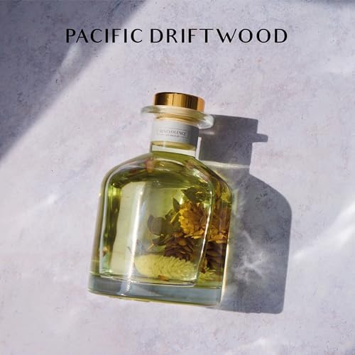 Benevolence LA Pacific Driftwood Reed Diffuser | Eucalyptus, Fig & Sandalwood | Home Fragrance Diffuser for Bathroom | Long-Lasting Scent Sticks | Sun-Kissed Collection