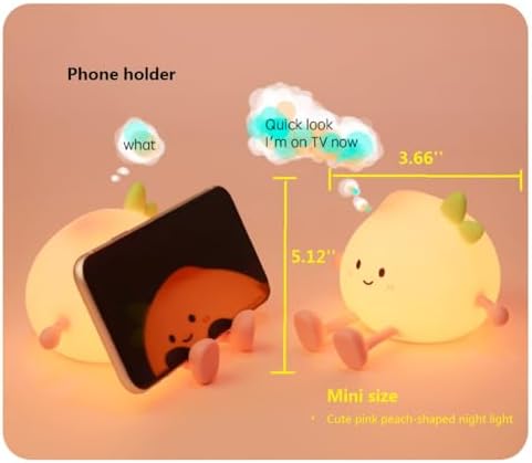 Peach Silicone Dimmable Sleeping and Decoration Nightlight