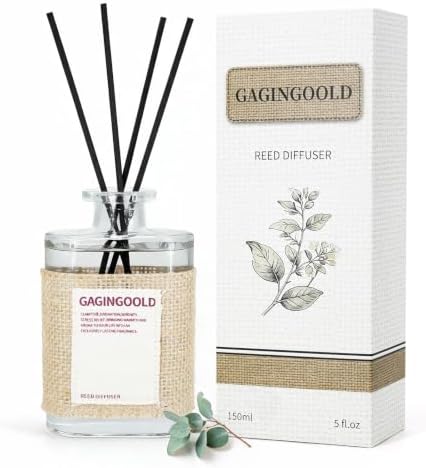Eucalyptus Mint Scent Reed Diffuser Set with 10 Diffuser Sticks, 5.1 oz