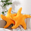Fumete Starfish Pillow Beach Starfish Shaped Throw Pillows 20'' Stuffed Animal Cute Plush Coastal Decor Ocean Star Pillow Plush Cushion for Kid Bedroom Living Room Sofa Couch(Orange,2 Pcs)
