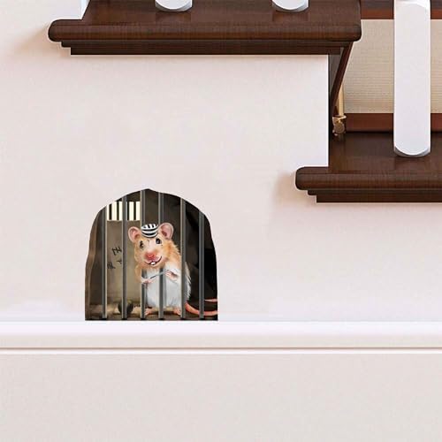 Mouse Reading Book, Wall Decor Sticker Decal, Kids Room, Classroom, Home, Bedroom, Bookcase, Book Lover, of Mice and Men, Children, Adorable, (Mouse Trap)