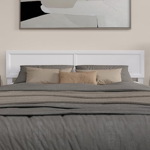 AFI, Sophia Adjustable Modern King Wood Headboard, White