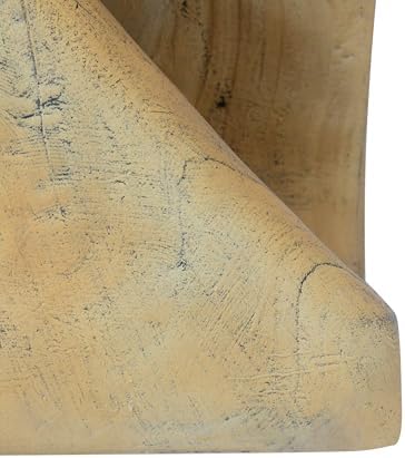 Christopher Knight Home Outdoor Side Table,Twist Shape End Table,Decorative Accent Table,Garden Stool Table for Patio Balcony Beach Pool Side,Lightweight Concrete,Wood Like Texture,Natural