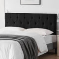 Linen Headboard Twin Size, Adjustable Height Headboard 37-51 in, Black
