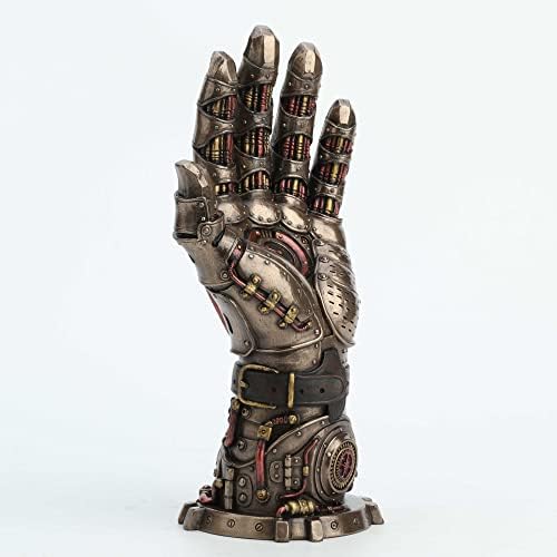 Veronese Design 10 Inch Steampunk Gauntlet of Goodwill Resin Sculpture Cold Cast Bronze Finish