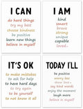 BESERH Positive Affirmation Wall Decor, Inspirational Motivational Quote Wall Art Prints Posters for Classroom Kids Room Nursery Playroom, 12x16 Inches Set of 4 Unframed