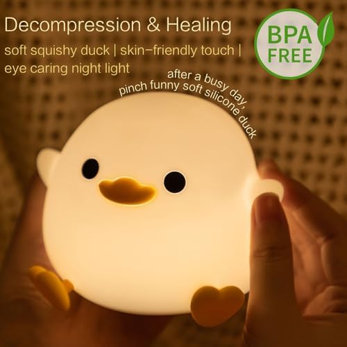 YR YRHH-PET Duck Cute Lamp, Squishy Night Light, Kids Gifts Baby Room Decor