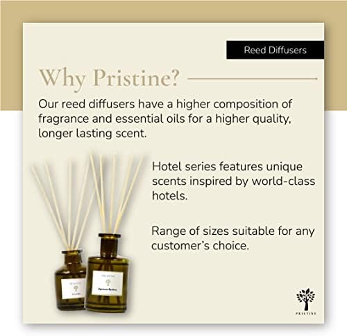 PRISTINE Maldives Villa/Inspired by Marriott Hotel Reed Diffuser for Home | Citrusy Grapefruit, Apple/Ocean Breeze/Sandalwood Oil Reed Diffuser Set & Reed Diffuser Sticks | Home Decor Scent Diffuser