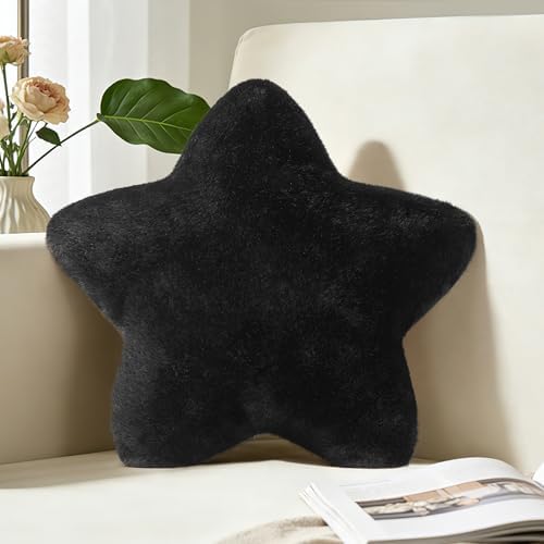 Black Star Pillow 19" Large Cute Decorative Throw Pillows Floor Cushions