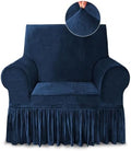 Navy Blue Armchair Covers Arm Chair Cover Armchair Slipcovers with Skirt